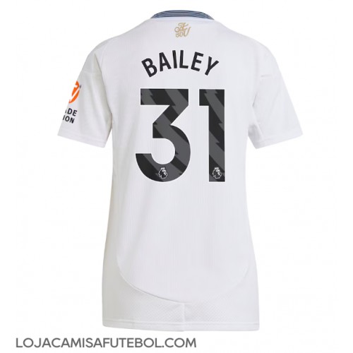 Camisa de Futebol Aston Villa Leon Bailey #31 Equipamento Secundário Mulheres 2024-25 Manga Curta